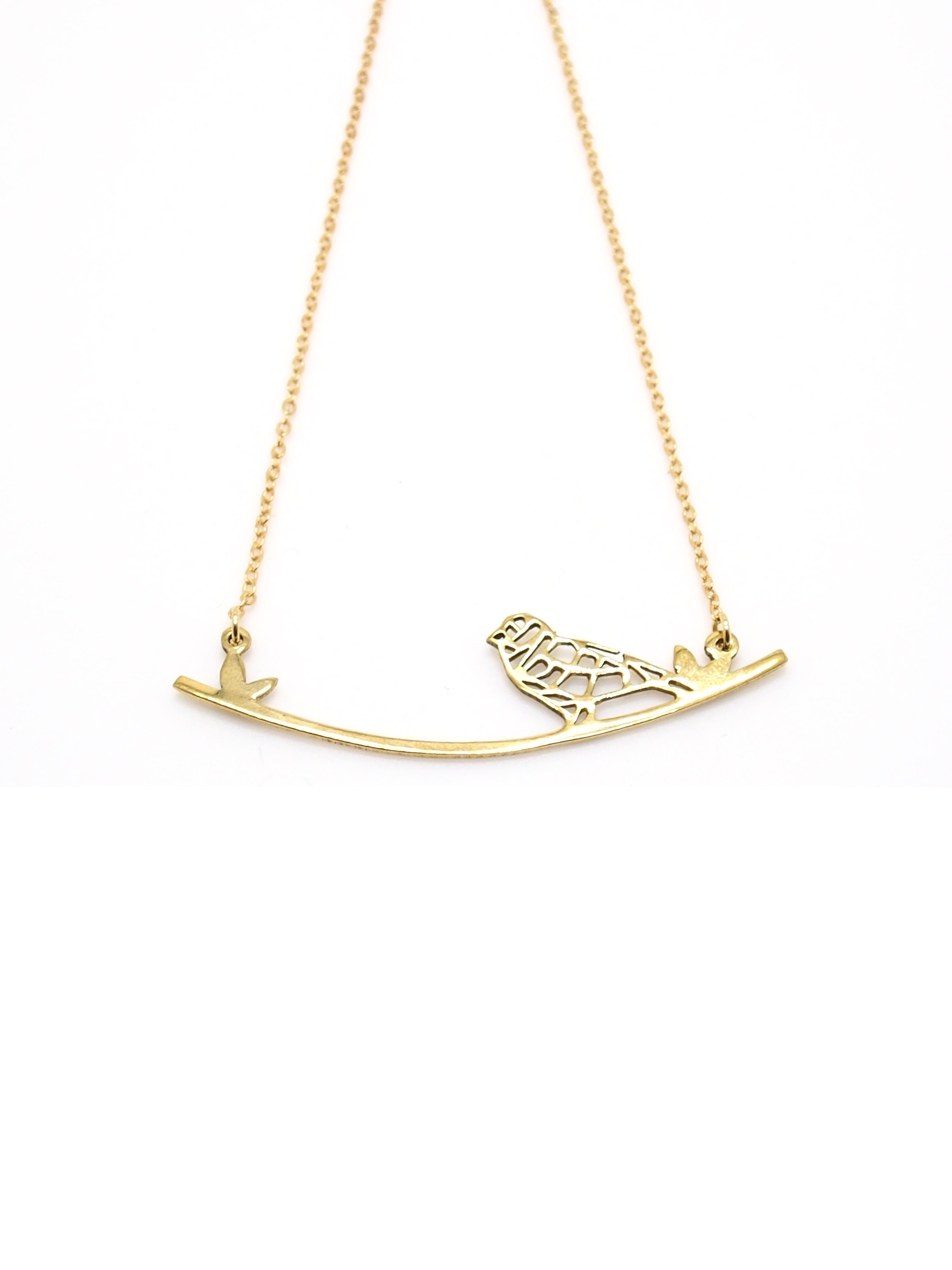Hansel & Smith - Bird on Branch Necklace
