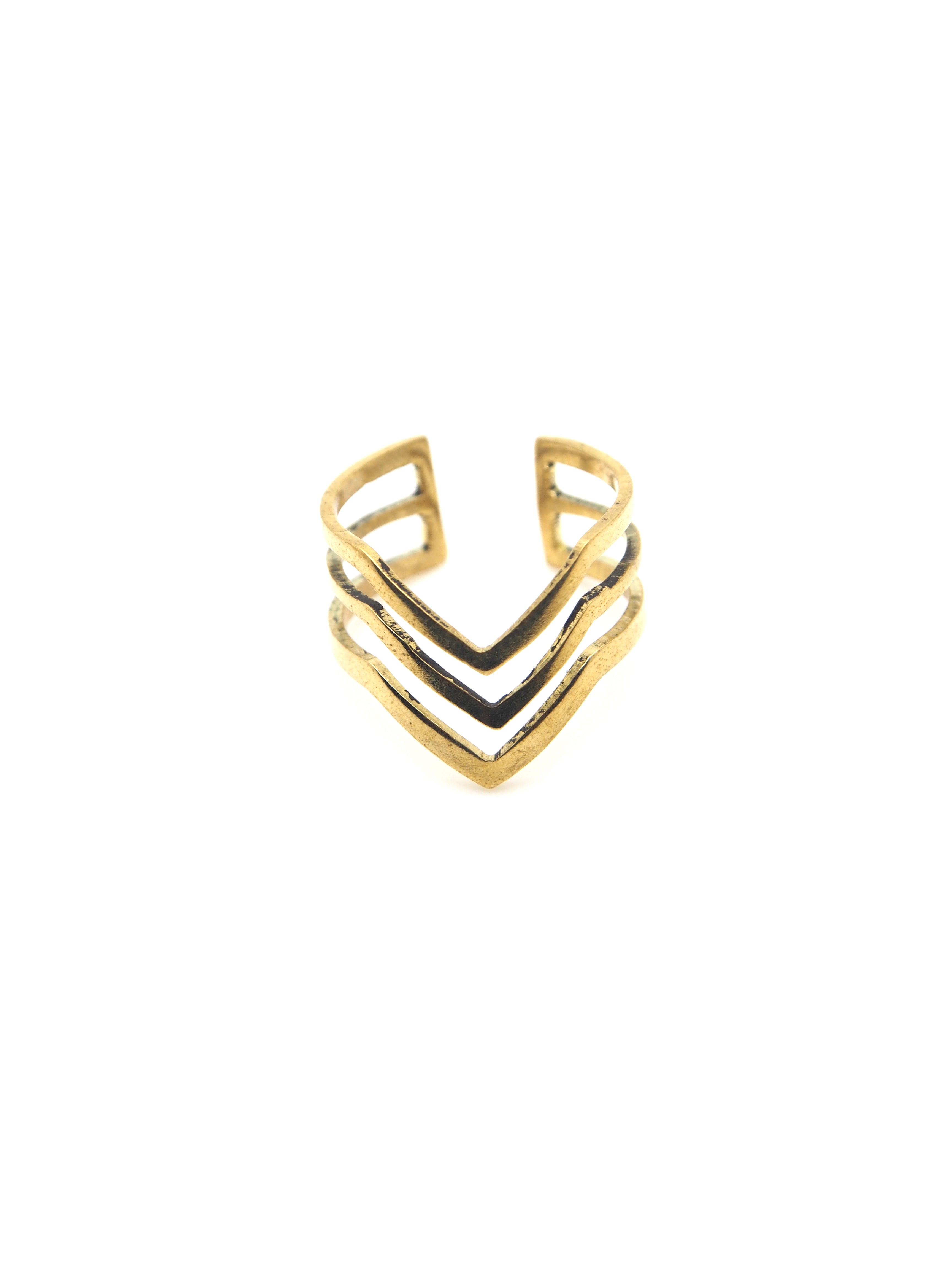 Hansel & Smith - Chevron (Triple Stripes) Ring