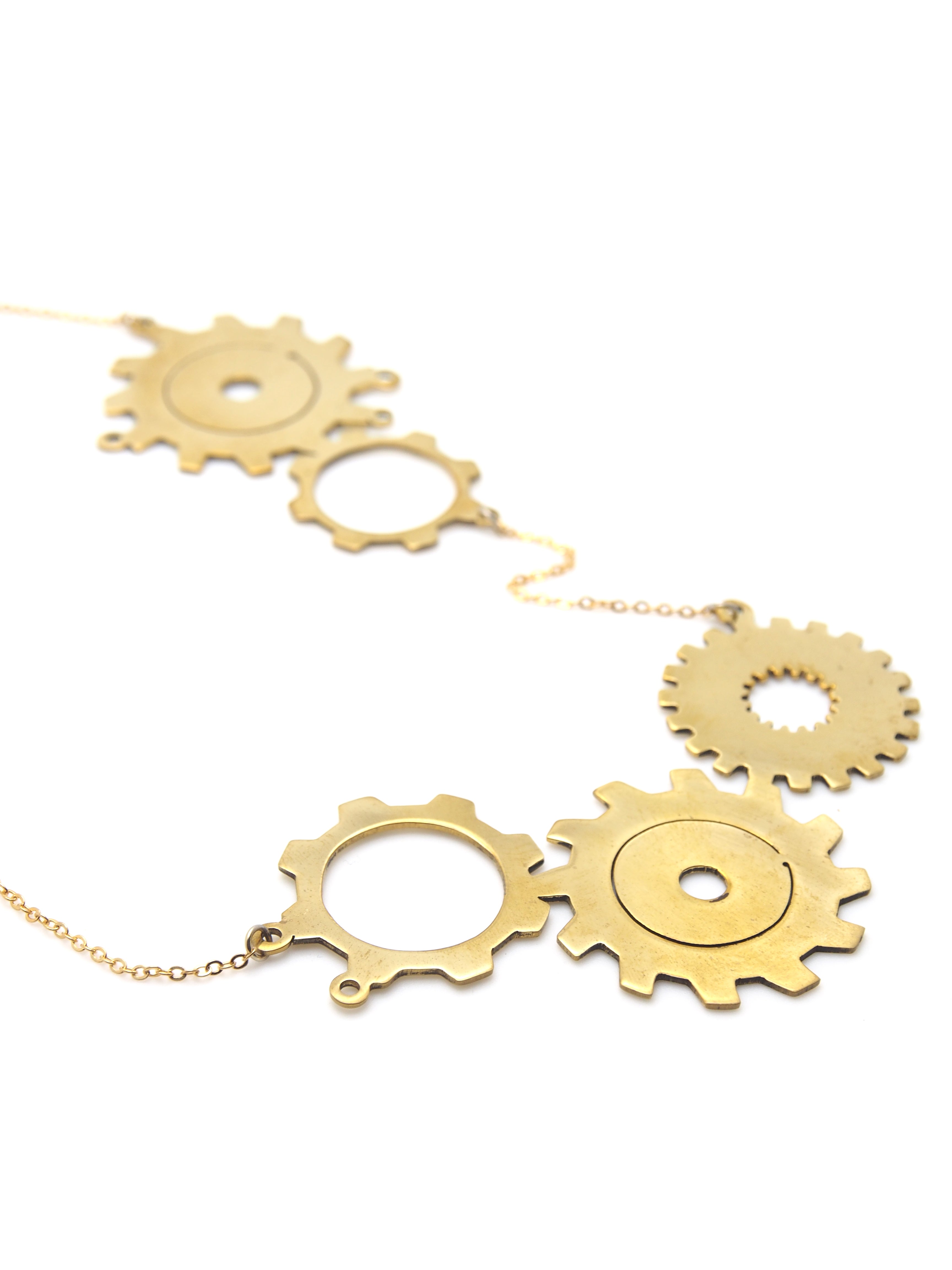 Hansel & Smith - Double Gear Necklace